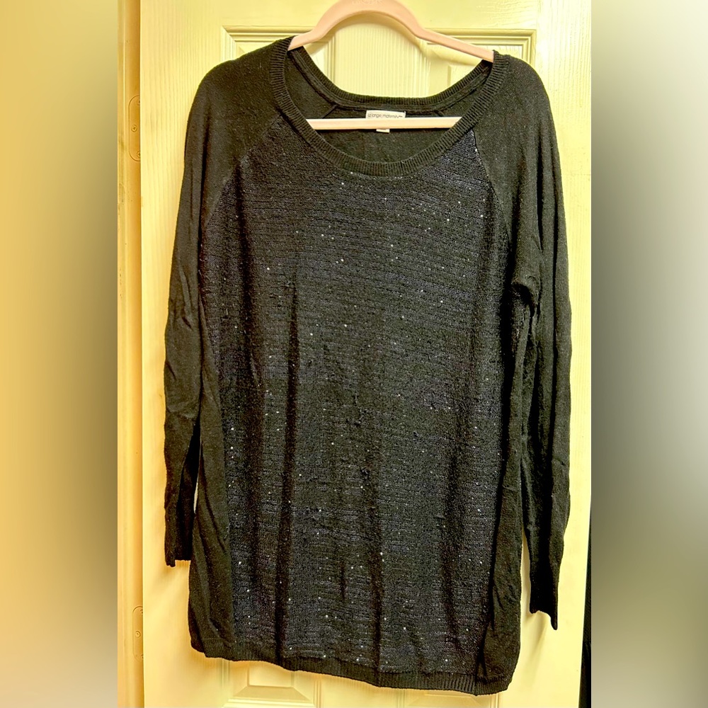 Sequin black maternity sweater